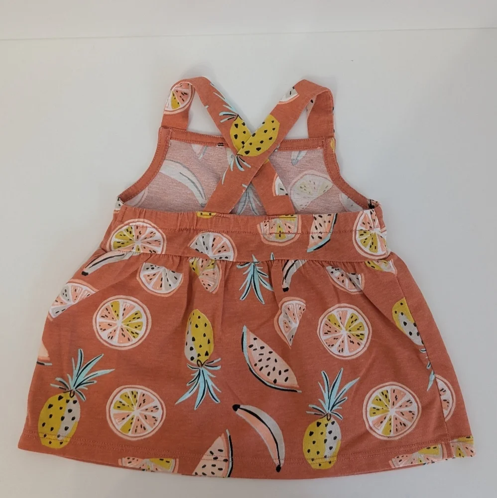 OshKosh B'gosh Orange and White Tank Top Set Size 18 Months